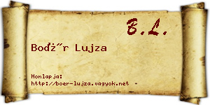 Boér Lujza névjegykártya